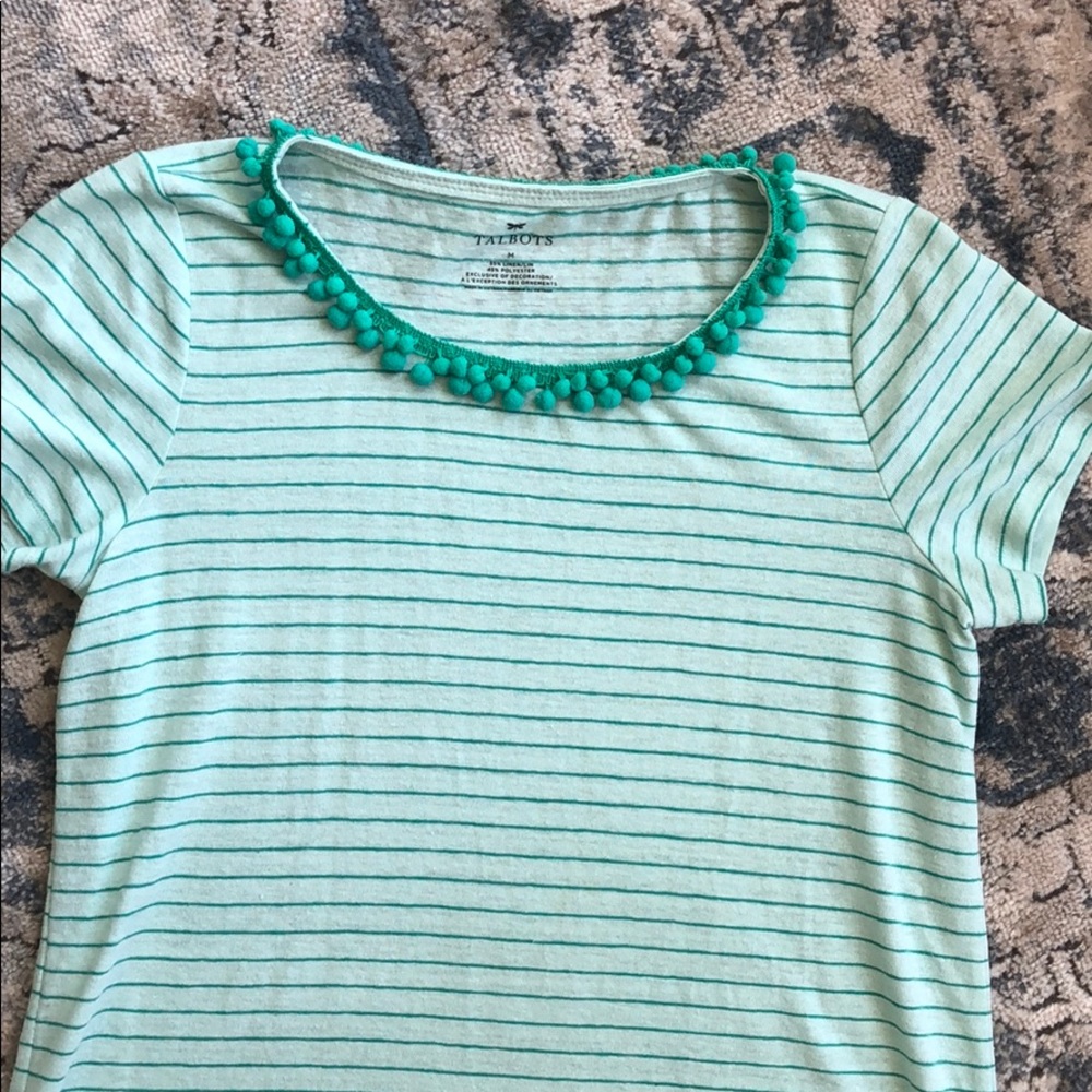 Talbots PomPom shirt